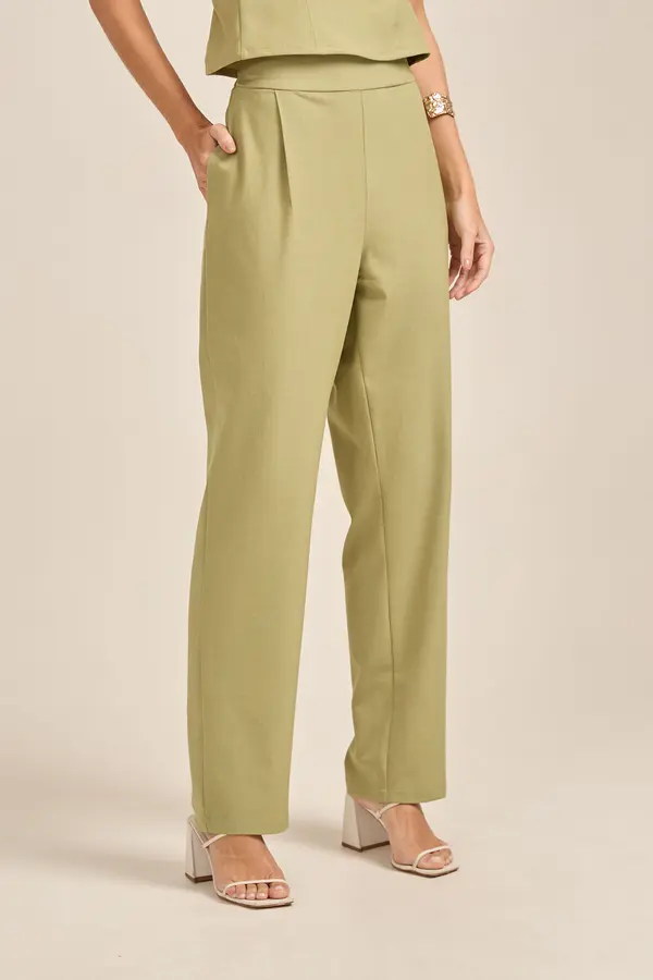 CALÇA ALFAIATARIA COM PREGAS