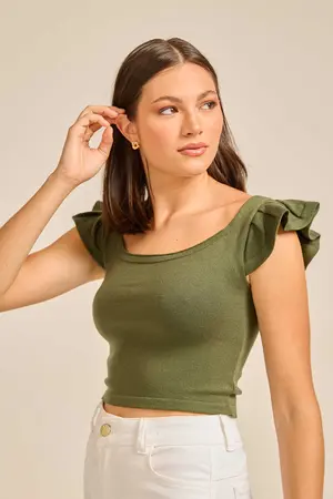 TRICOT COM BABADOS VERDE G