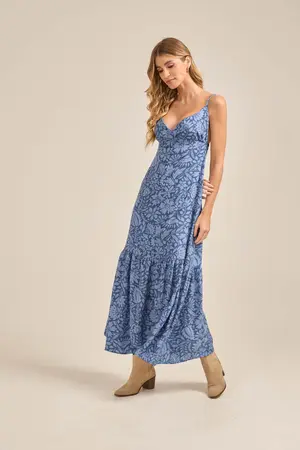 VESTIDO LONGO COM BOTÕES FRIDA M