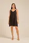 VESTIDO CURTO VISCOSE LISA DECOTE V E ALÇA DE VIÉS