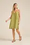 VESTIDO CURTO VISCOSE LISA DECOTE V E ALÇA DE VIÉS