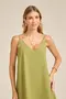 VESTIDO CURTO VISCOSE LISA DECOTE V E ALÇA DE VIÉS