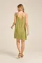 VESTIDO CURTO VISCOSE LISA DECOTE V E ALÇA DE VIÉS
