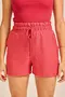 SHORT EM WOVEN LERIS TWILL COM CÓS LARGO E CADARÇO CRÚ
