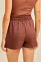 SHORT EM WOVEN LERIS TWILL COM CÓS LARGO E CADARÇO CRÚ