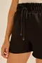 SHORT EM WOVEN LERIS TWILL COM CÓS LARGO E CADARÇO CRÚ