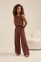 CALÇA PANTALONA EM WOVEN LERIS TWILL