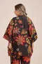 KIMONO BÁSICO VISCOSE ESTAMPADA COM VIVO