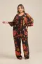 KIMONO BÁSICO VISCOSE ESTAMPADA COM VIVO