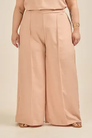 CALÇA COM NERVURA EM WOVEN LERIS TWILL SÂNDALO G2