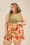 SHORT SAIA VISCOSE ESTAMPADA COM FIVELA