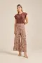 CALÇA EM VISCOSE ESTAMPADA PANTALONA
