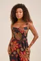 MACACÃO CENOURA EM VISCOSE ESTAMPADA CORSETADO