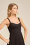 VESTIDO MIDI COM BABADO
