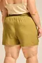 SHORT COM CÓS LARGO EM TWILL COM BOLSO E CORDINHA DE VIÉS