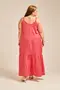 VESTIDO LONGO EM WOVEN LERIS TWILL COM BABADOS