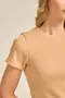 BLUSA BÁSICA EM CANELADO ONDAS