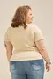 BLUSA BÁSICA EM CANELADO ONDAS