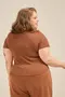 BLUSA BÁSICA EM CANELADO ONDAS