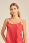 CAMISETA BÁSICA VISCOSE ESTAMPADA COM ALÇA DE CORDA
