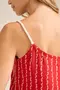CAMISETA BÁSICA VISCOSE ESTAMPADA COM ALÇA DE CORDA