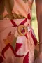 SHORT SAIA VISCOSE ESTAMPADA COM FIVELA.