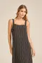 VESTIDO LONGO VISCOSE ESTAMPADA COM BABADO