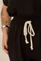 CALÇA RETA BÁSICA VISCOSE LISA COM CADARÇO