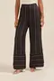 CALÇA LERIS TWILL STRIPE COM DETALHE NA BARRA