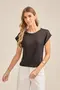 BLUSA EM SUEDE LIGHT LISO COM MANGA JAPONESA