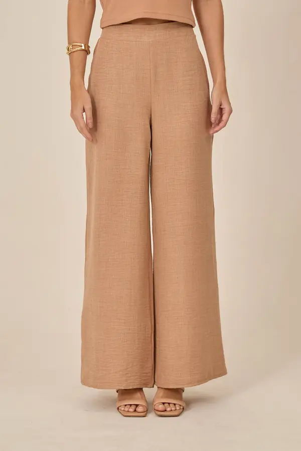 CALÇA BÁSICA EM WOVEN LERIS TWILL