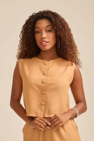 BLUSA COM BOTÕES EM CREPE MEL G