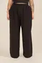 CALÇA BÁSICA EM WOVEN CREPE STONE COM BOLSO