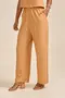 CALÇA BÁSICA EM WOVEN CREPE STONE COM BOLSO