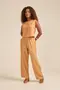 CALÇA BÁSICA EM WOVEN CREPE STONE COM BOLSO