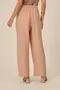 CALÇA BÁSICA EM WOVEN CREPE STONE COM BOLSO