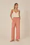 CALÇA BÁSICA EM WOVEN CREPE STONE COM BOLSO