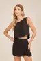SHORT SAIA EM CREPE STONE COM BOTÕES FORRADOS