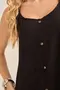 VESTIDO CURTO EM VISCOSE LISA COM BABADO E BOTÕES