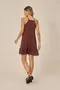 VESTIDO CURTO EM VISCOSE LISA COM BABADO E BOTÕES