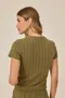BLUSA EM CANELADO QUADRADOS