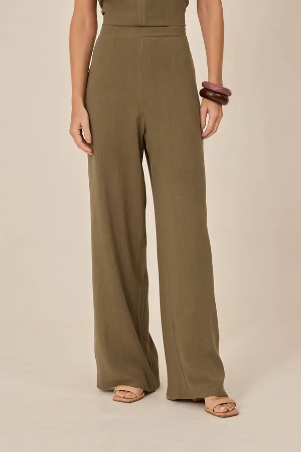 CALÇA RETA EM LINHO ARIZONA