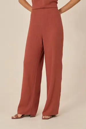 CALÇA RETA EM LINHO ARIZONA MARROCOS M