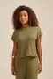 BLUSA EM CANELADO UNIC COM MANGA JAPONESA