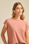 BLUSA EM CANELADO UNIC COM MANGA JAPONESA