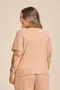 BLUSA EM CANELADO UNIC COM MANGA JAPONESA