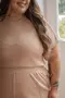 BLUSA EM CANELADO UNIC COM MANGA JAPONESA