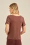 BLUSA SUEDE COM DECOTE V