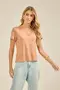 BLUSA SUEDE COM DECOTE V