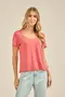 BLUSA SUEDE COM DECOTE V